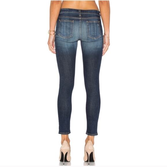 Rag & Bone Capri Jeans In Dark Shredded Size 24 - Picture 2 of 10